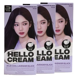 Mise-en-scène New Hello Cream Hair Dye 3CLB Cool Lavender Black x3 / 미쟝센 뉴 헬로크림 염색약 3CLB 쿨라벤더블랙 x3개