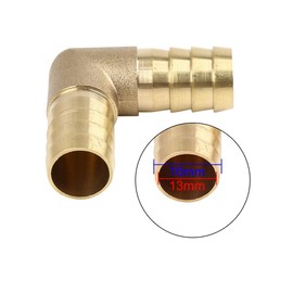 sourcing map 16 mm Hose Barb Elbow 90 Degree Brass Fitting for Air Water Oil Pack of 5