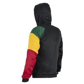 JL Sport Jamaican Reggae 3 Coloured Striped Hooded Capoeira Zip-up Jacket Tracksuit