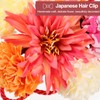 TOVINANNA 2pcs Japanese Flower Tassel Hair Combs Elegant Bridal Headdress