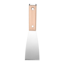 uxcell Putty Knife 2" Stainless Steel Paint Scraper Flexible Drywall Repair Mud Knife Wood Shank for Removing Cement Wallpaper Mud Adhesive Taping with Metal Hammer End