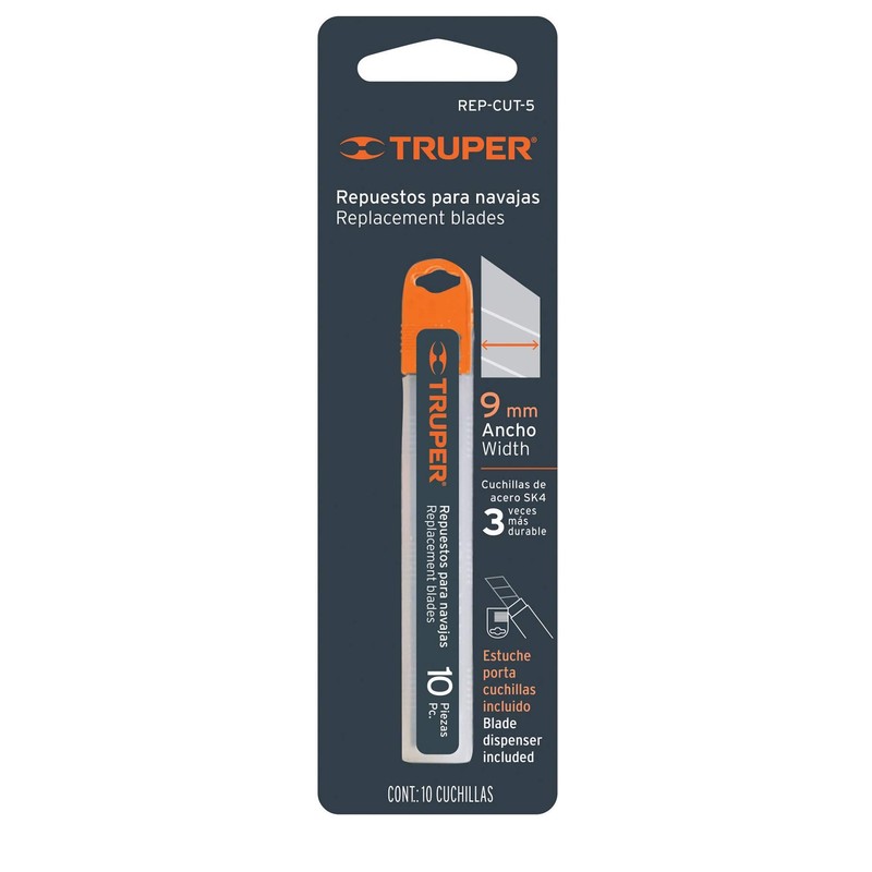 TRUPER REP-CUT-5 10 Blades for 9 mm Snap-Off Knife