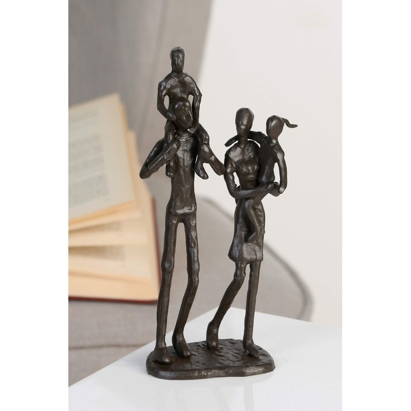 Casablanca Family Design Sculpture Made of Iron Burnished Height 22
