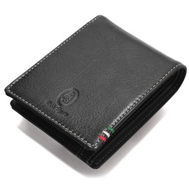 Hush Puppy HP2065 Wallet, Bifold Wallet, Coin Pocket, Lux, Cowhide Leather, Cashless, Compact, Mini Wallet, Smart Wallet (Black (10)), black (10)
