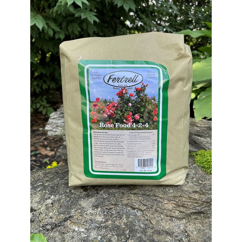 Fertrell Rose Food 4-2-4 Organic Fertilizer, 10lb or 25lb