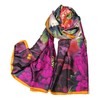 Shanlin Silk Feel Long Floral Satin Scarves for Women in