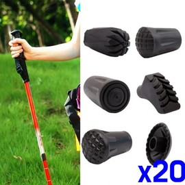 Hiking stick rubber cap, hiking pole cover, non-slip x20G