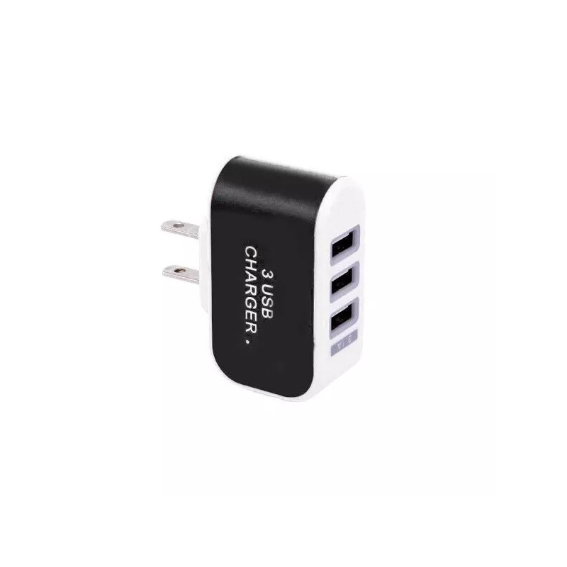 Multi 3-Port USB Home Wall Charger Plug Glowing Light 3.1A