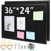 Ireer 2 PCS Large Cork Board Wall Mounted Wood Framed