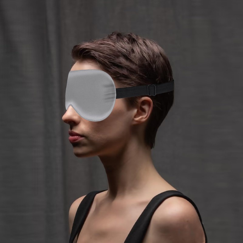 iRboWou Sleep Mask Eye Mask 2 Pack (Gray)