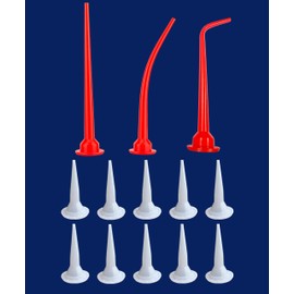 caulking extension nozzle Caulking Nozzle for Sausage Caulking Gun Long Sausage Nozzle Reusable Caulk Nozzle Applicator (3 lengths+10 standards)