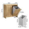 Smuxee Double Tilt Out Laundry Hamper Cabinet, Hidden Laundry Cabinet