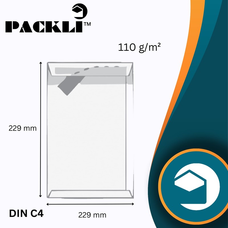 Shipping Envelopes C4 Peel and Seal Pattern, Large Envelopes 110