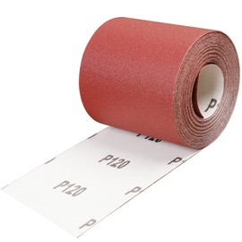 Shineboc Sandpaper Roll 120 Grit 93mm x 10m Sandpaper Roll for Hand Sander Wood Metal Red