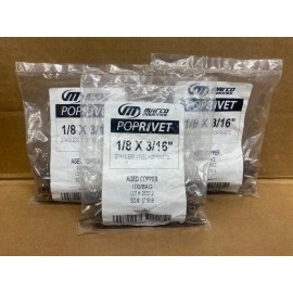 Marco (300) 1/8" x 3/16" POP Rivets ALL Stainless Steel color Aged Copper