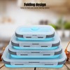 4Pcs/Set Silicone Lunch Box Collapsible Food Storage Container Bento Box