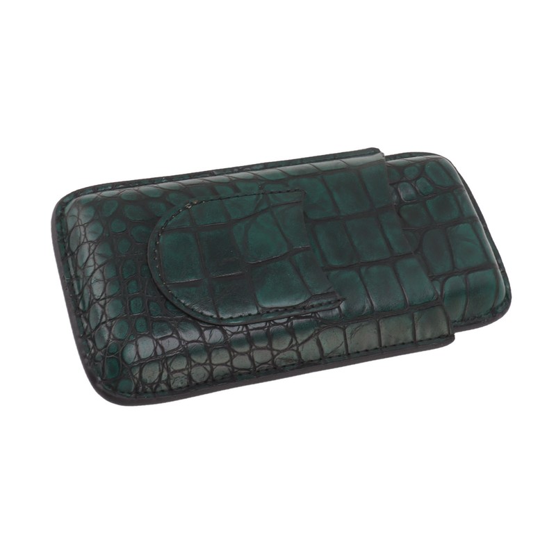 Artificial Leather Cigar Case Portable Lightweight Waterproof 3 Fingers Humidor