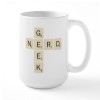 CafePress Scrabble Geek Nerd 15 Oz Ceramic Large Mug (207146368)