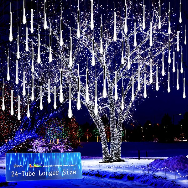 Kwaiffeo Christmas Lights Outdoor, 24 Tubes(Equivalent to 3 Sets of