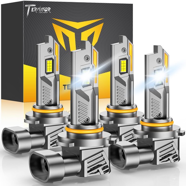 Termitor 9005/HB3 9006/HB4 Bulbs Combo Lights, 10X 80000LM Super Bright