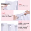 Homehold Hookless White Shower Curtain, Fabric Bath Curtain For Bathroom,