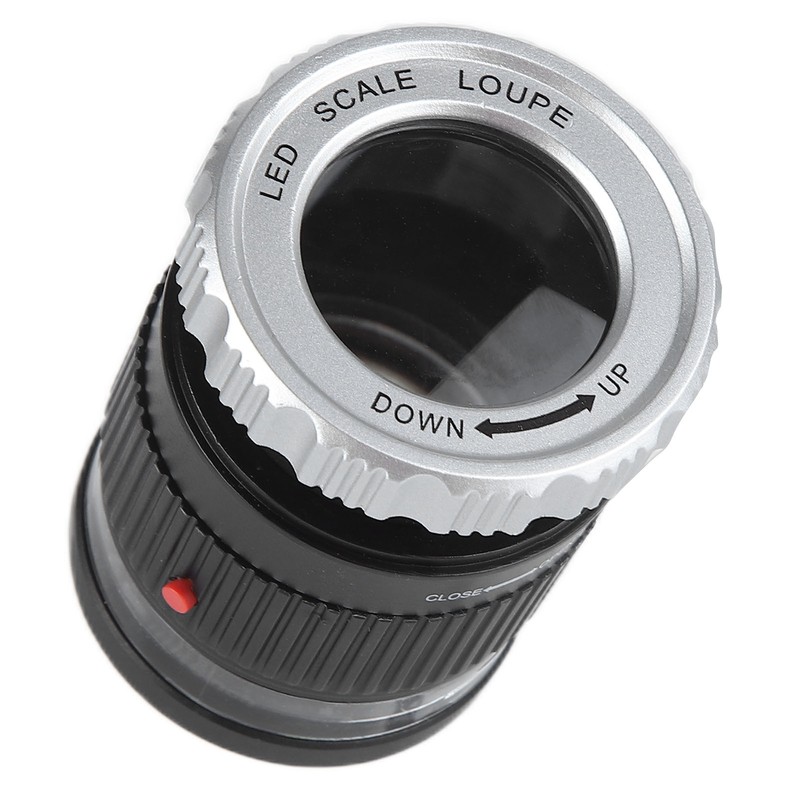 TH‑9006B Metal LED Magnifying Glass Portable High Magnification Magnifier with