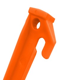 24 Packs 230mm (9") Plastic Tent Pegs, Garden Landscape Pegs, Awning Stake, Camping Caravan Set (Orange)