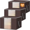 BALEINE 3 Pack Clothes Storage Bags, 24 Gallon Storage Containers