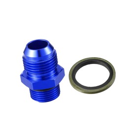 REPAIROCK Fuel Fitting with Washer/Inner Fuel Line Male Flare Adapter for Car/Durable Aluminum Alloy Metric M20x1.5 to 10AN Male Flare Adapter / 1 Set Blue Auto Replacement Parts
