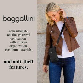 Baggallini Damen Theft Activity Crossbody Bag Securtex Anti-Diebstahl-Umhängetasche, Portobello