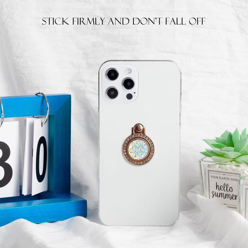 [2 Packs] Gemstones Glitter Bling Bling Phone Ring Holder, Sparkle