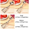 EQCOTWEA Ice Cream Scoop Set, Stainless Steel Cookie Scoops Set
