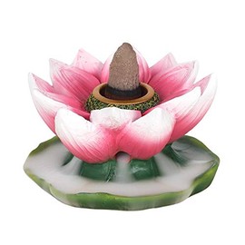 Colourful Resin Lotus Backflow Burner - 4.5cm x 7cm (1 Pc.) - Unique & Eye-Catching Design - Enhance Relaxation & Meditation - Ideal for Artistic Home Decor