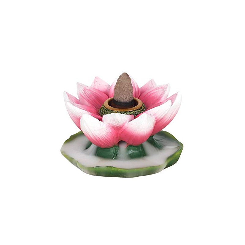 Colourful Resin Lotus Backflow Burner - 4.5cm x 7cm (1