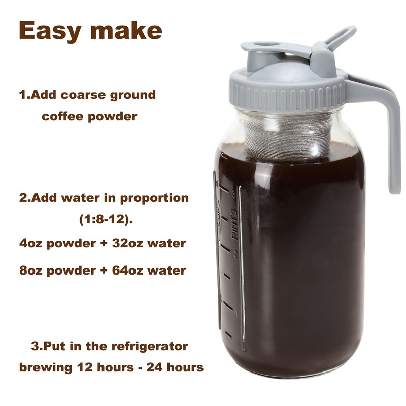 Cold Brew Coffee Filter for 32 OZ Wide Mouth Mason
