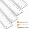 6 Pack Clear Ruler, 15/20/30cm Clear Plastic Ruler, Thick Plastic