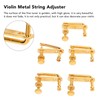 5PCS Violin Fine Tuner Golden Metal Glossy Surface Violin Fine