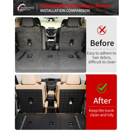 Thinzyou Back Seat Cover Protector Compatible with 2019-2024 Subaru Ascent Kick Mats TPE All Weather Backrest Mats 2023 Ascent Accessories (Fit 7 Seats, 2nd Row Backrest Mats)