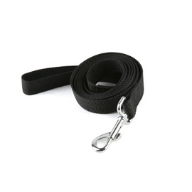 Nylon Dog Training Leash, Traction Rope, 4Ft /5 Foot /6 Feet Long, 5/8 inch 3/4 Inch 1 Inch Wide, for Small and Medium Dogs (Black, 1'' x 15 FT)