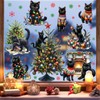 Christmas Decoration Window Clings Black Cat Window Sticker Indoor Removable