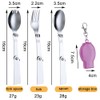 3 PCS Foldable Stainless Steel Spoons Fork with Case Portable