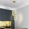 zhllmq Pendant Lighting for Kitchen Island LED Dimmable Modern Gold