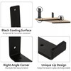 Heavy-Duty Black Scaffold Board Shelf Brackets (Set of 4) –