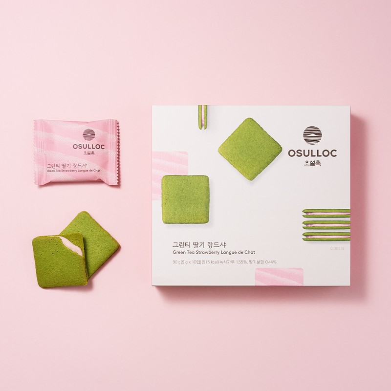 Osulloc [오설록]그린티 딸기 랑드샤 (원산지:상세설명참조) Osulloc Green Tea Strawberry Langue