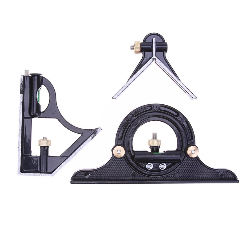12 Inch Adjustable Combination Angle 45 Degree Right Protractor Square