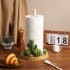 WAIT FLY Cactus Pattern Paper Towel Holder Stand Resin Tissue