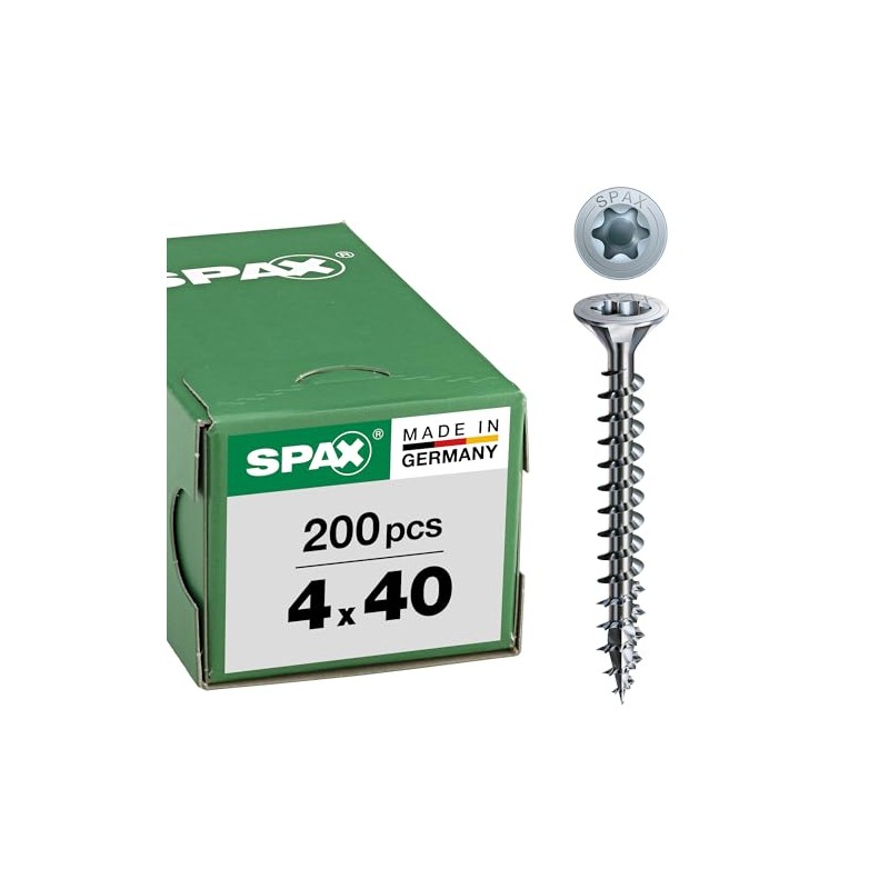 SPAX Tornillo universal, avellanado T-Star Plus totalmente roscado, galvanizado en