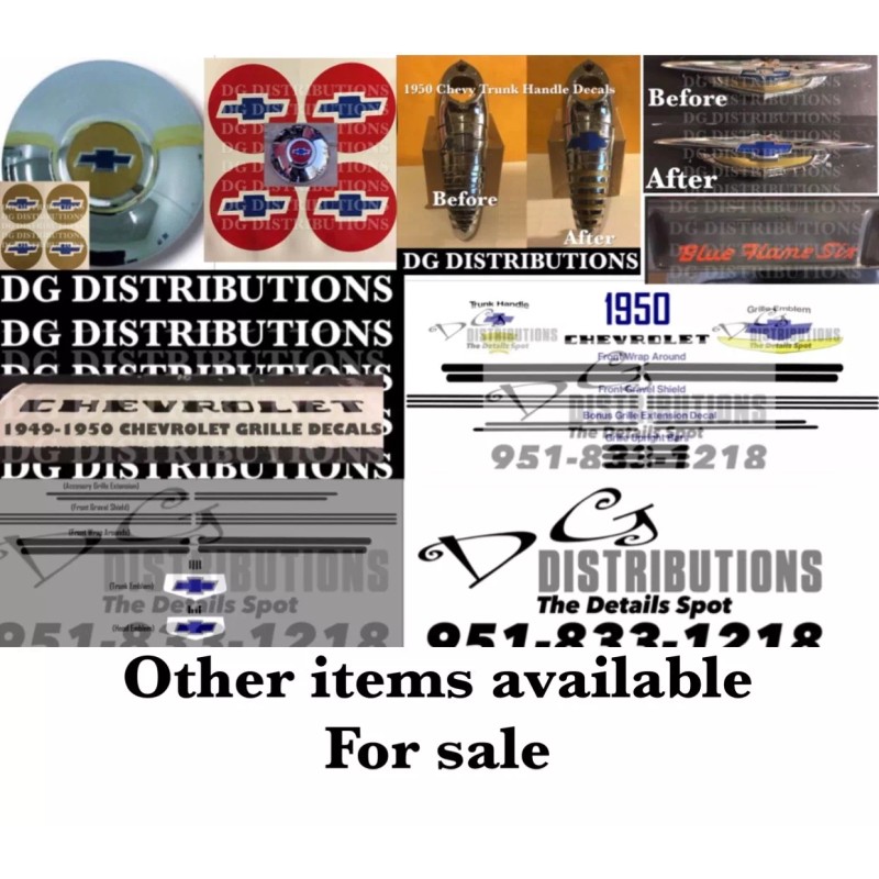 DG DISTRIBUTIONS 14" Cross Bar Hub Cap Decal Set