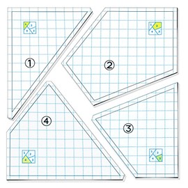 Quilting Template Set Acrylic Cutting Templates for Quilting Sewing Machine Ruler DIY Hand Patchwork Quilt Templates Ruler for Cut Mats 9 x 9 Inch (Novelty Style)