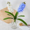 Evlasumflow 4pcs Artificial Hyacinth Hydrangea Flowers 16" Real Touch Blue